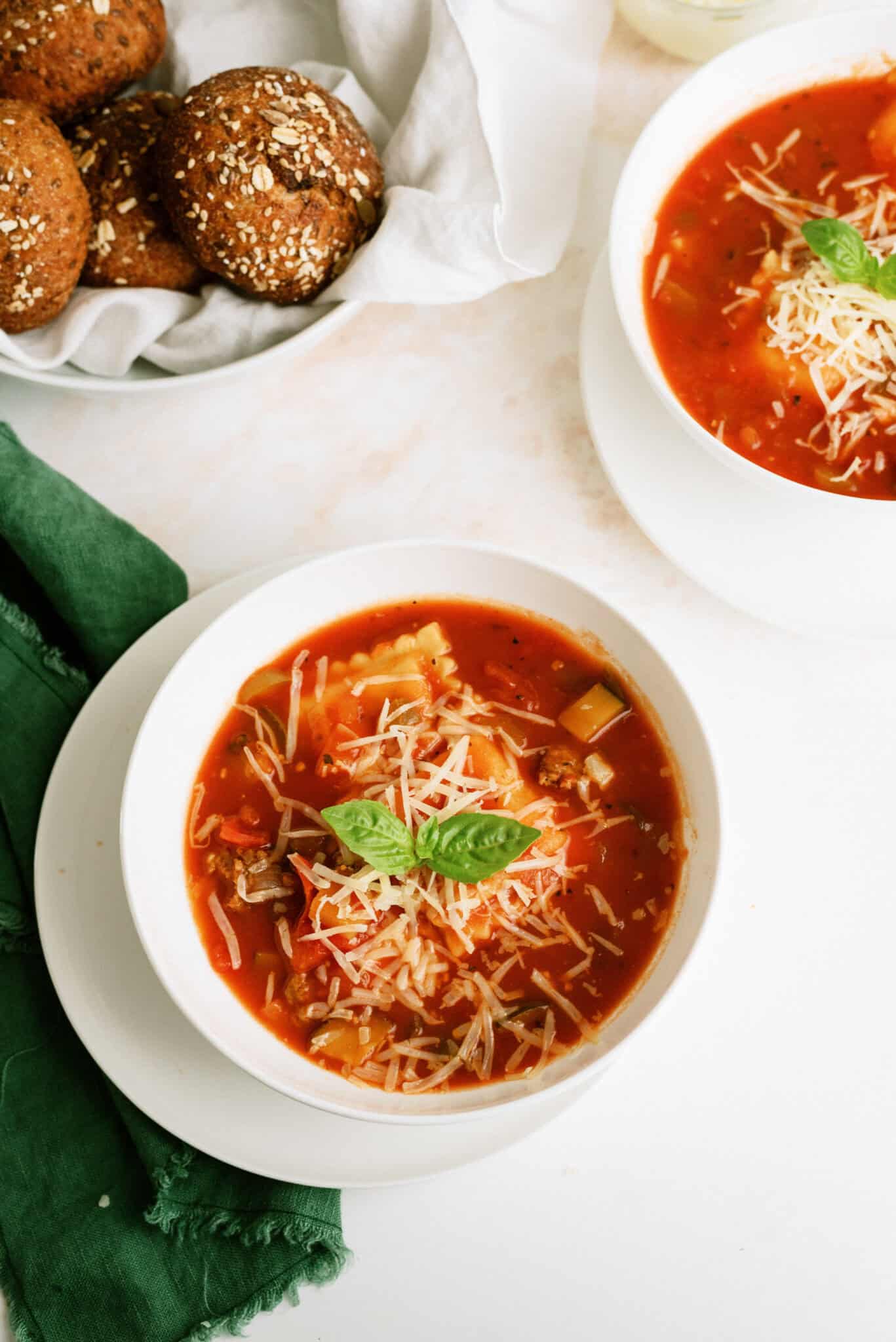 Turkey Sausage Lasagna Soup Recipe (Healthy Soup)