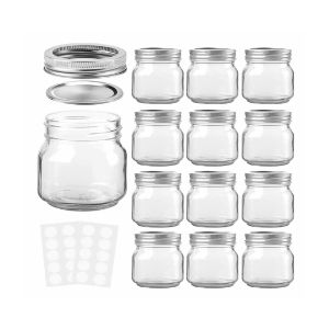 examples of glass jam jars with metal lids