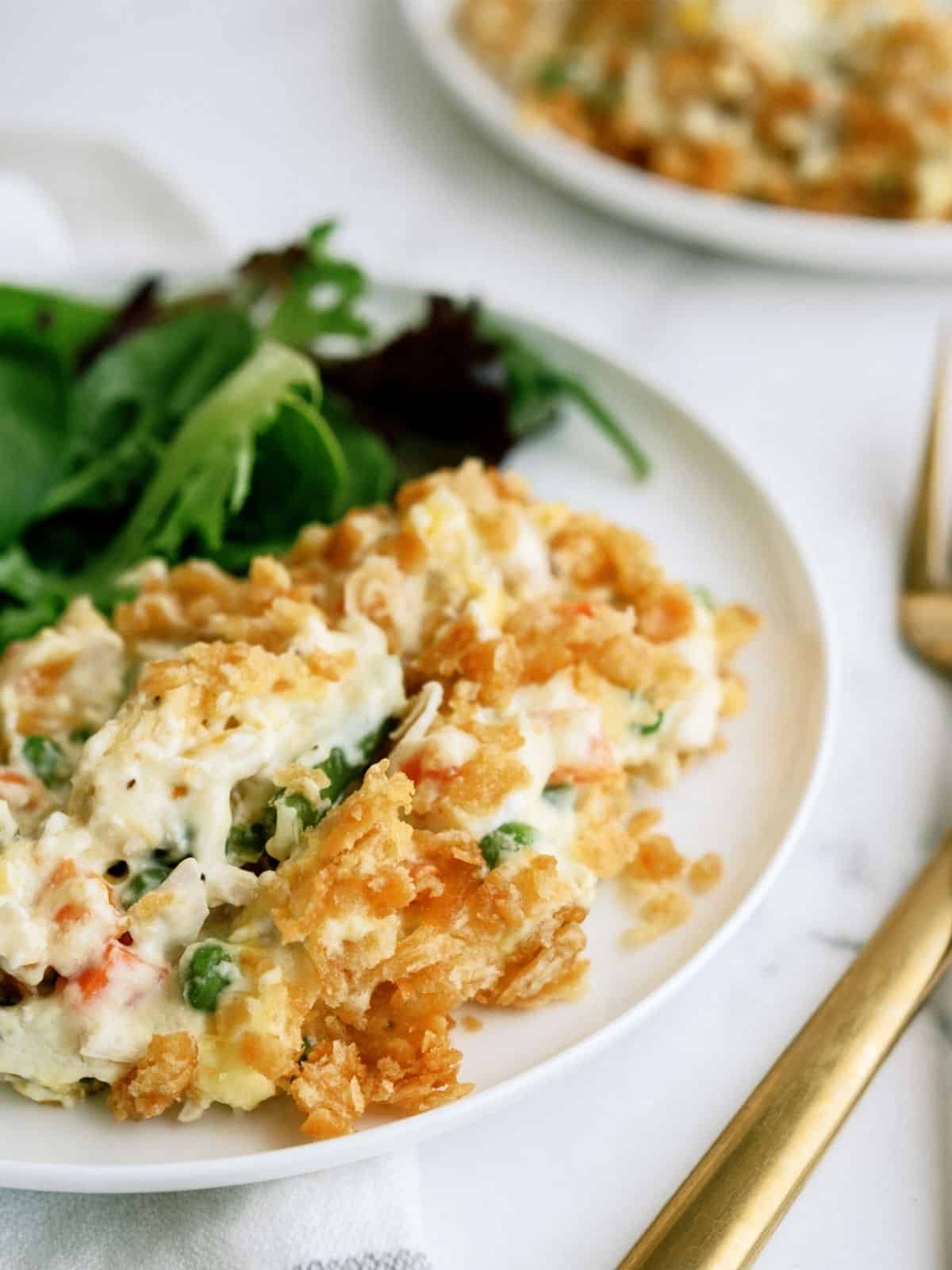 recipe for chicken casserole with ritz cracker topping