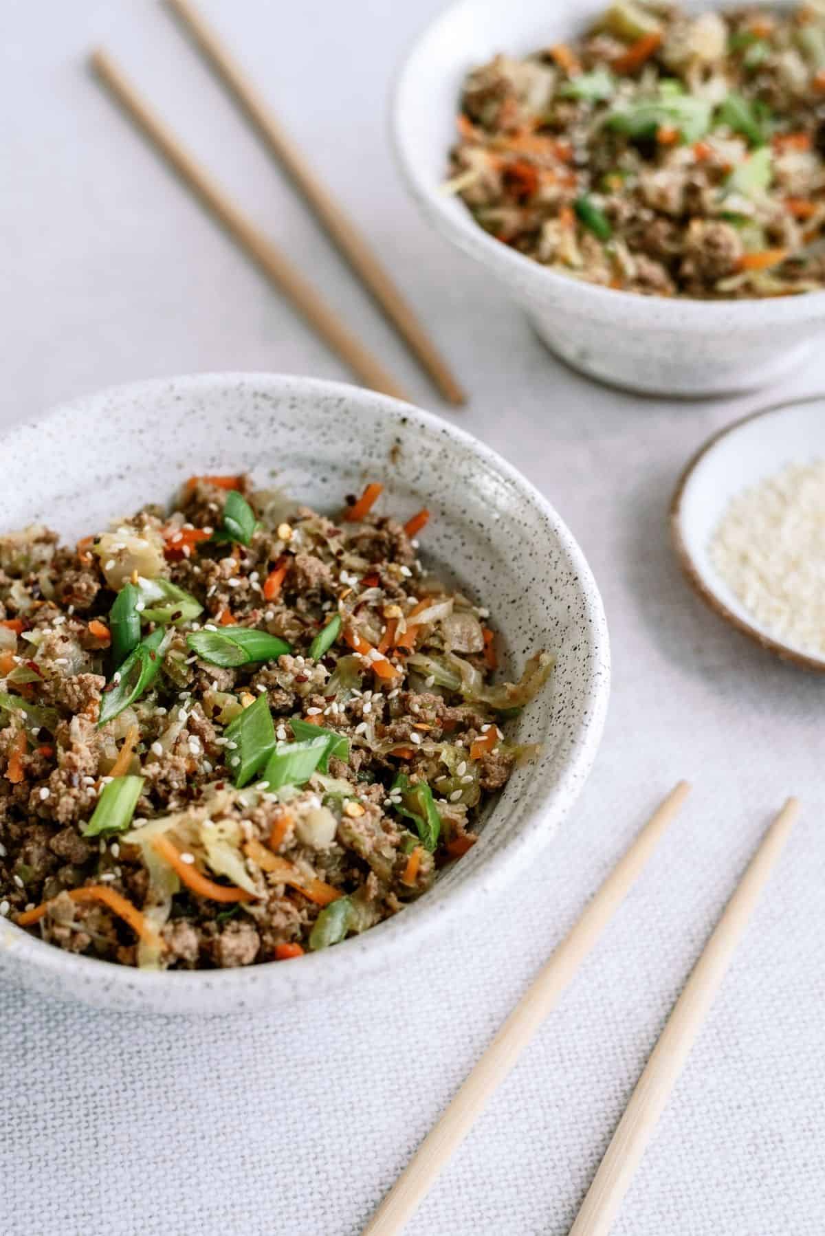 Pressure Cooker / Instant Pot Egg Roll Bowls - Pressure Cooking Today™