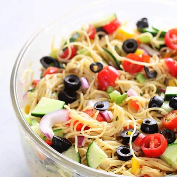 Ranch Pasta Salad in a bowl