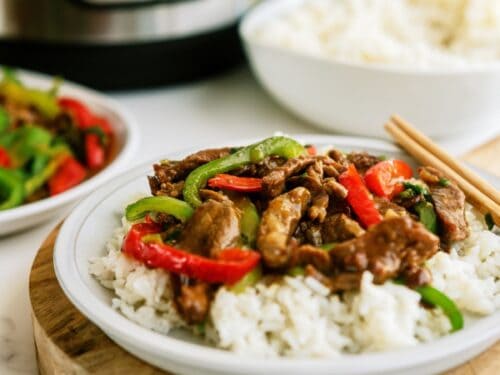 Instant pot pepper outlet steak with rice