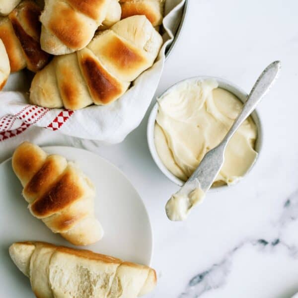 Homemade Lion House Rolls and Honey Butter