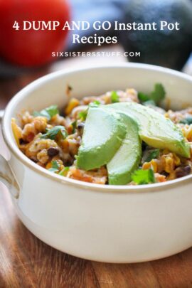 Close-up of a bowl of mixed vegetables and rice topped with sliced avocado.