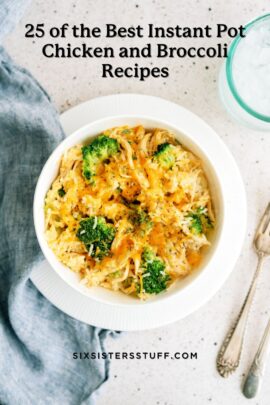 cheesy instant pot chicken and broccoli and rice in bowl
