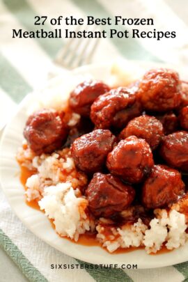 frozen meatballs on a bed of rice