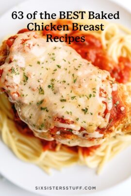 baked chicken with tomato sauce and pasta