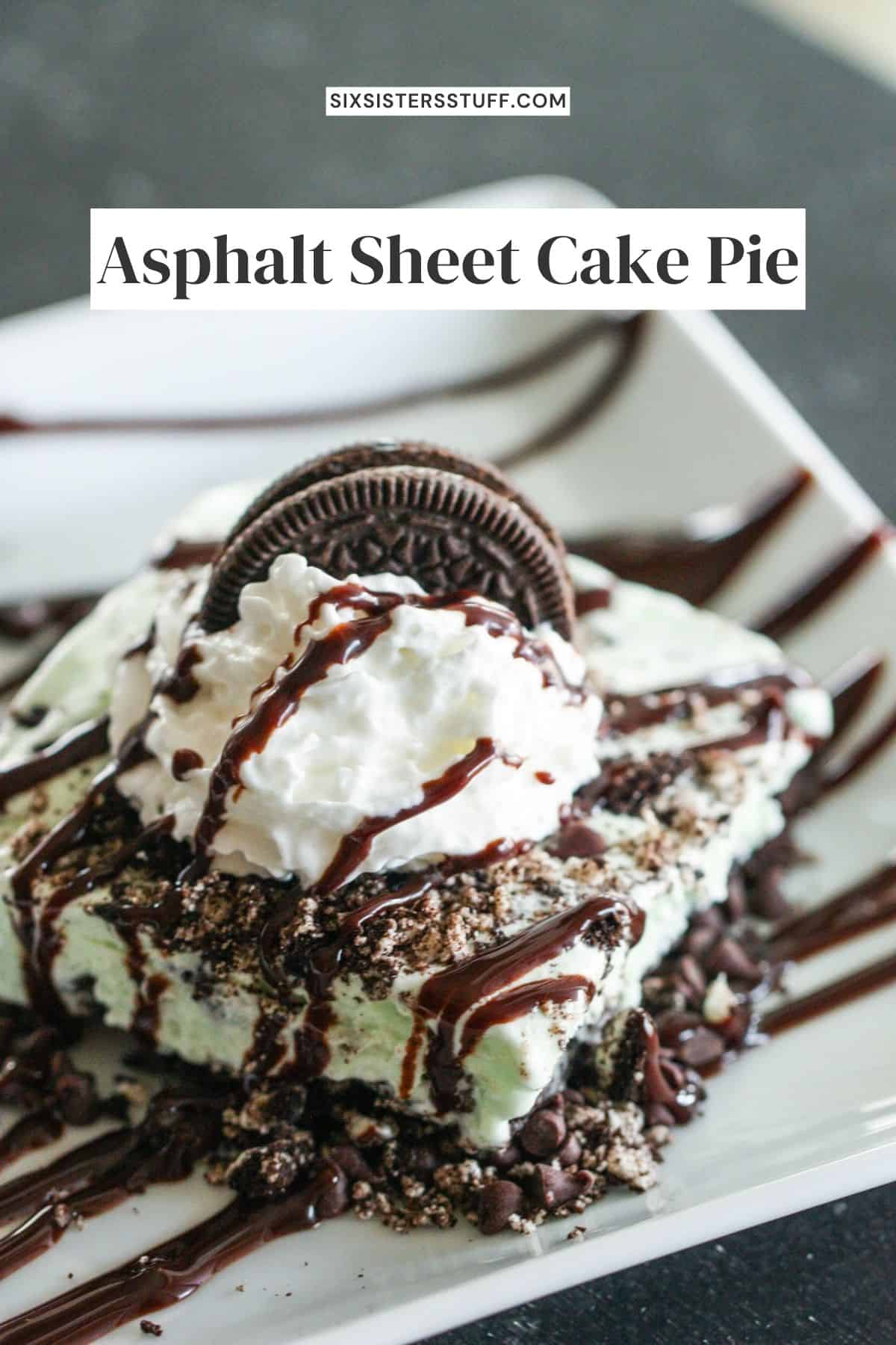 Asphalt Sheet Cake Pie Recipe - Six Sisters' Stuff