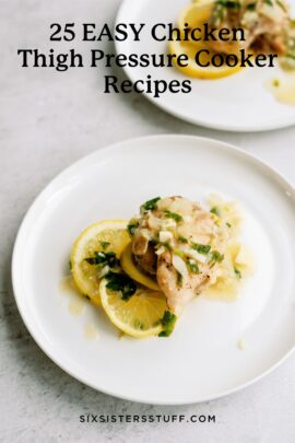 chicken thighs with lemon on a plate