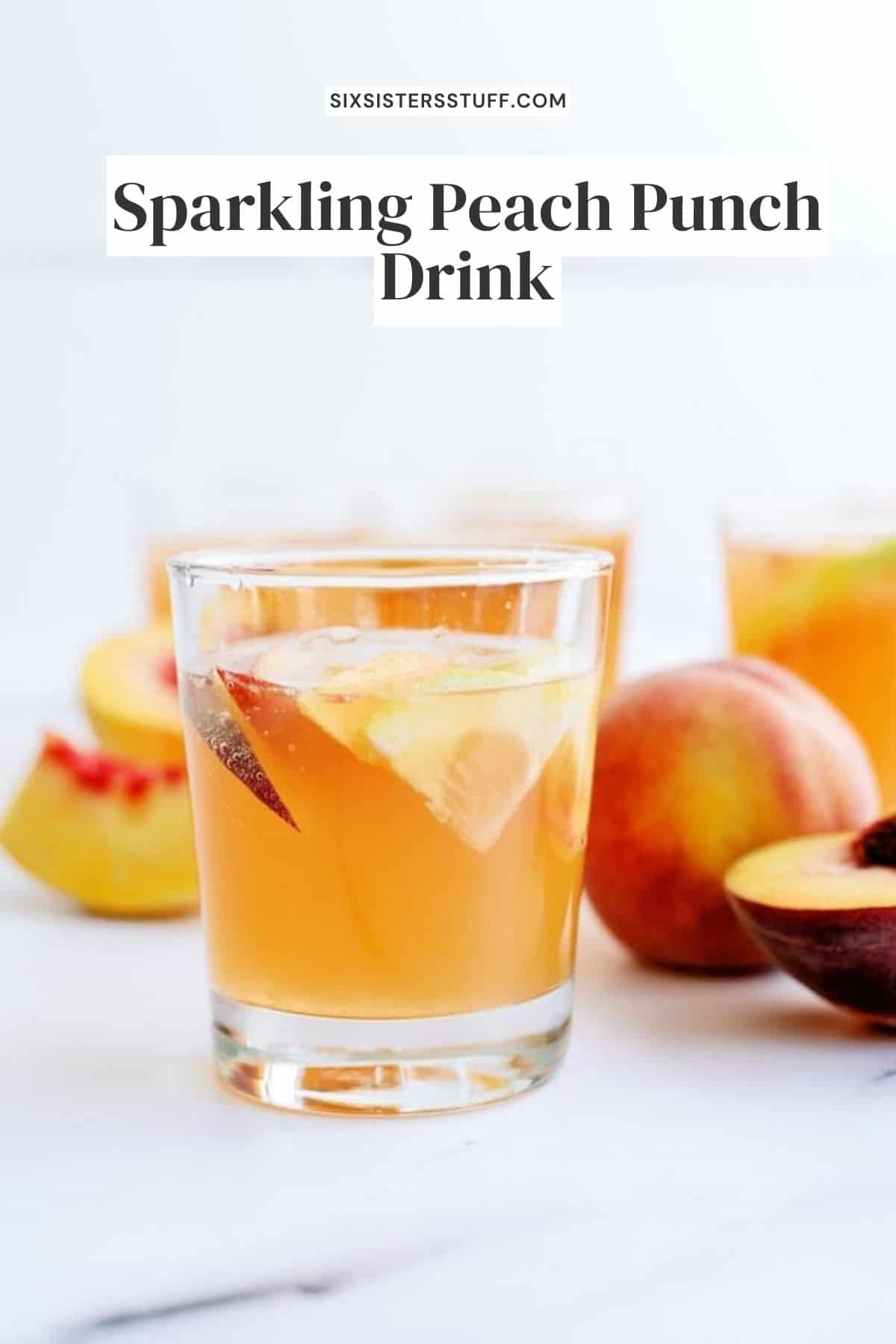 Sparkling Peach Punch Drink Recipe - Six Sisters' Stuff