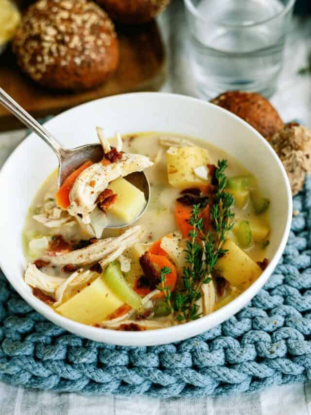 Creamy Chicken And Potato Soup Recipe Six Sisters Stuff 4773