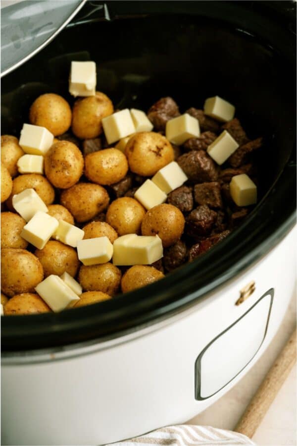 Slow Cooker Garlic Butter Steak And Potatoes Recipe