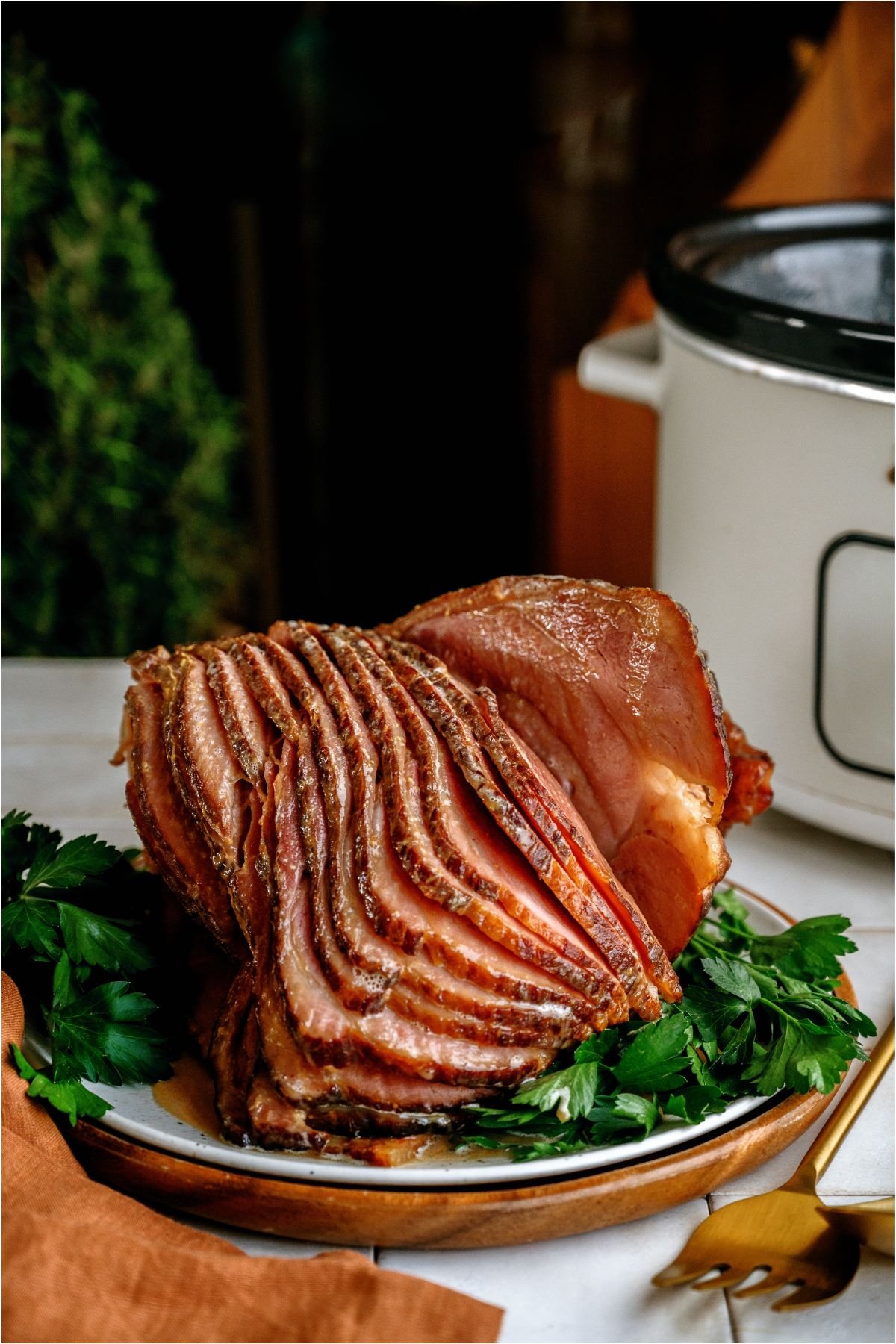 Crockpot Ham (With Maple Glaze)