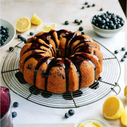 lemon blueberry bundt cake