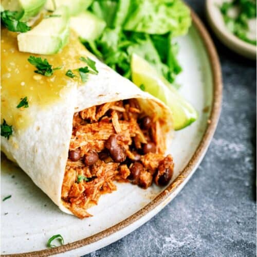 slow cooker mexican shredded pork burritos