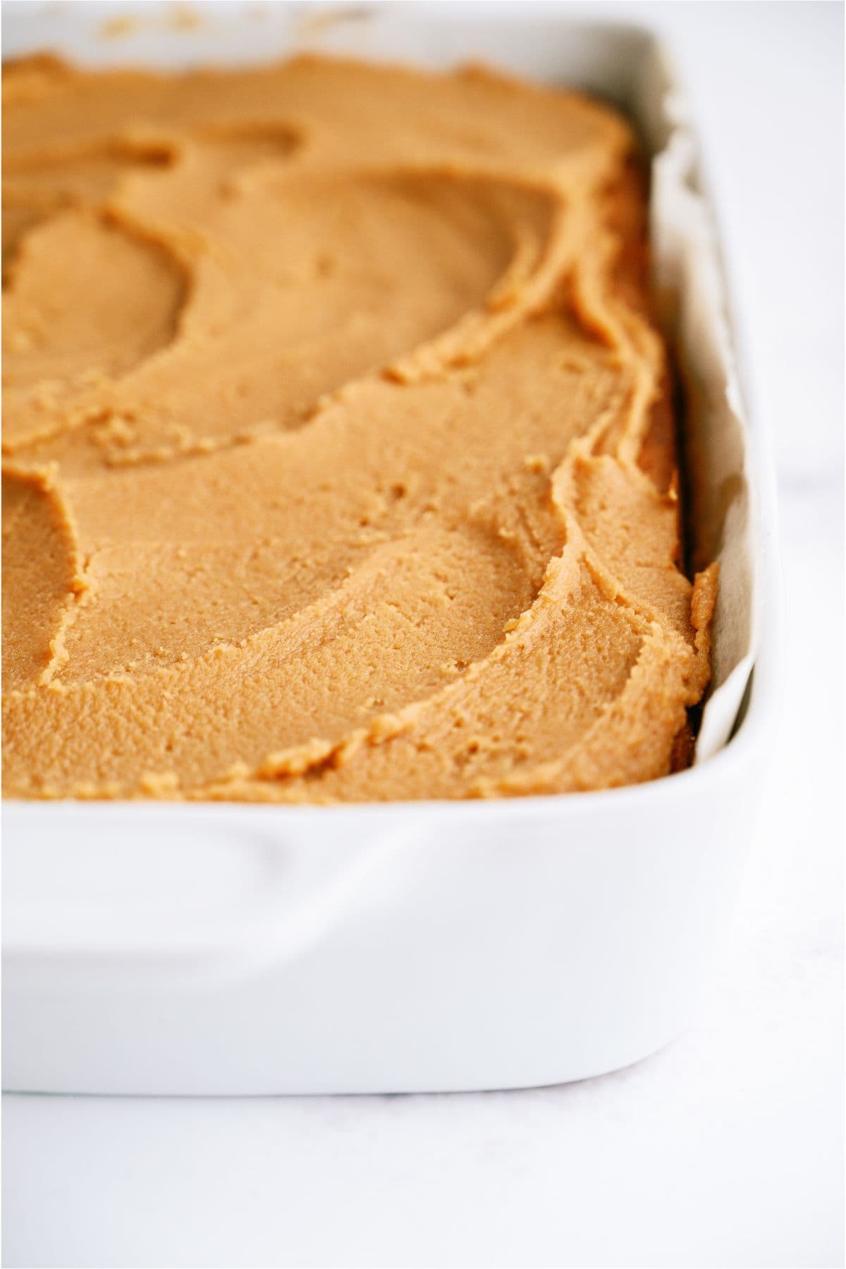 Peanut Butter Sheet Cake in pan