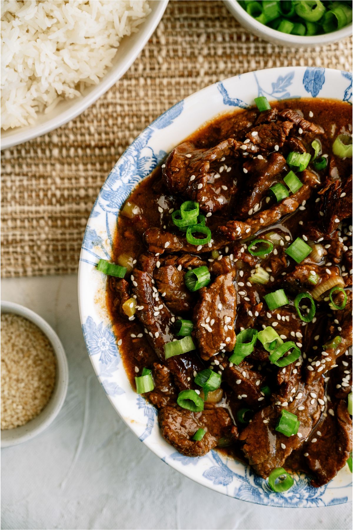 A bowl of Slow Cooker Korean Beef